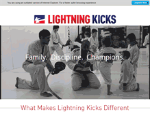 Tablet Screenshot of lightningkicks.com